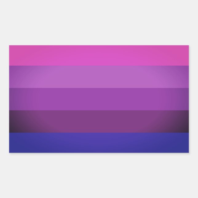 Pegatina Rectangular Bandera alternativa del orgullo transgénero (Anverso)