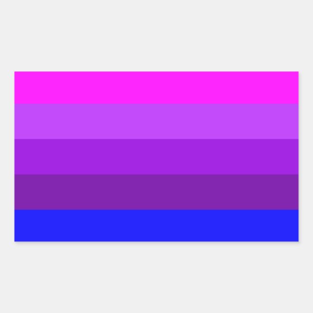 Pegatina Rectangular Bandera alternativa del orgullo transgénero (Anverso)