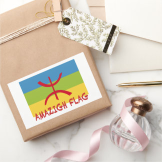 Pegatina Rectangular Bandera amazigh - bandera bereber-Drapeau Amazigh