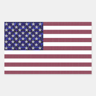 Pegatina Rectangular Bandera Americana