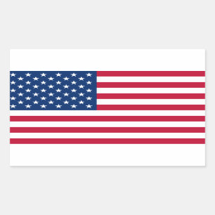 Pegatina Rectangular Bandera americana