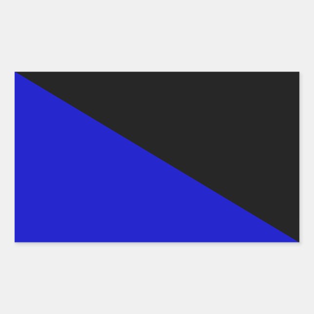 Pegatina Rectangular Bandera anarquio-transhumana (Anverso)