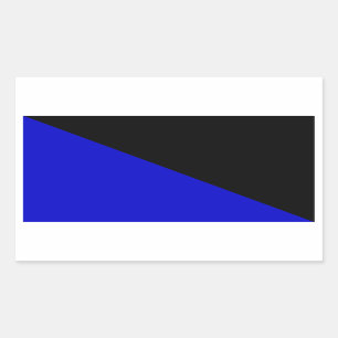 Pegatina Rectangular Bandera anarquio-transhumana