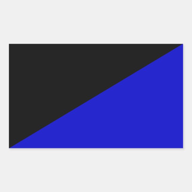 Pegatina Rectangular Bandera anarquio-transshumana flaqueada (Anverso)