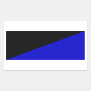 Pegatina Rectangular Bandera anarquio-transshumana flaqueada