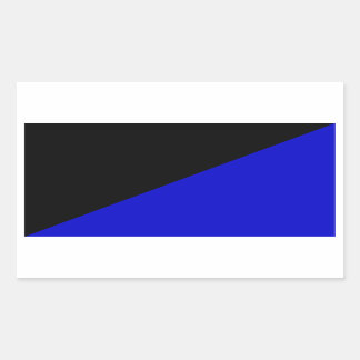 Pegatina Rectangular Bandera anarquio-transshumana flaqueada