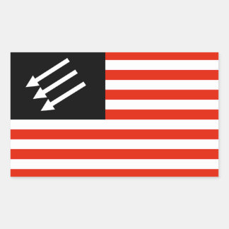 Pegatina Rectangular Bandera antifascista estadounidense