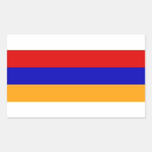 Pegatina Rectangular Bandera armenia