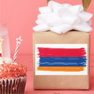 Pegatina Rectangular Bandera armenia