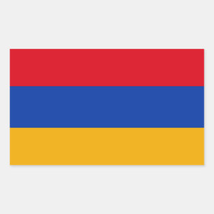 Pegatina Rectangular Bandera armenia patriótica