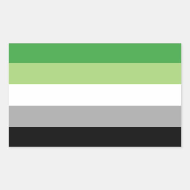 Pegatina Rectangular bandera aromática (Anverso)