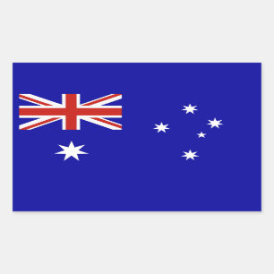 Pegatina Rectangular Bandera australiana