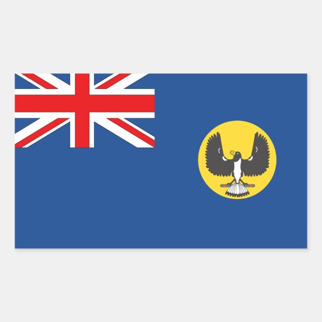 Pegatina Rectangular Bandera australiana del sur de Australia (Anverso)