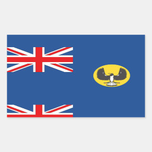 Pegatina Rectangular Bandera australiana del sur de Australia