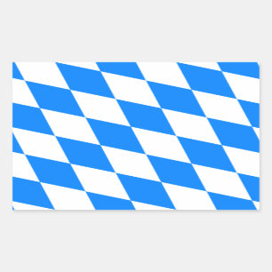 Pegatina Rectangular Bandera bávara - Bayerische Flagge