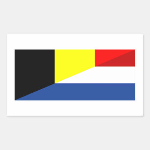 Pegatina Rectangular bandera belgiana de los países bajos, bandera de m
