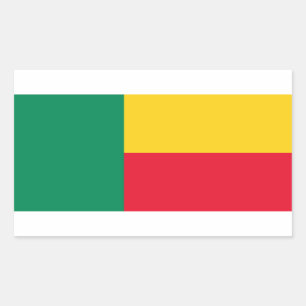 Pegatina Rectangular Bandera beninesa, bandera de Benín