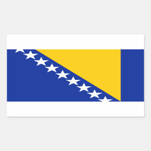 Pegatina Rectangular Bandera bosnia, Bandera de Bosnia y Herzegovina