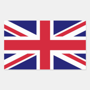 Pegatina Rectangular Bandera británica
