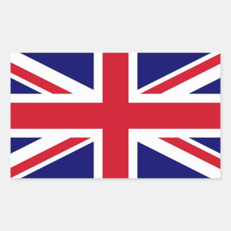 Pegatina Rectangular Bandera británica