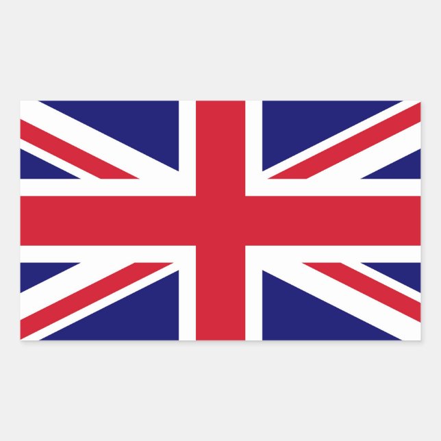 Pegatina Rectangular Bandera británica (Anverso)