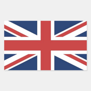 Pegatina Rectangular Bandera británica