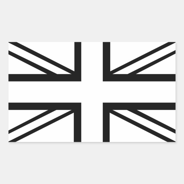 Pegatina Rectangular Bandera británica (Reino Unido) de la Unión Clásic (Anverso)