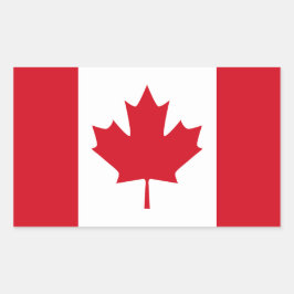 Pegatina Rectangular Bandera canadiense