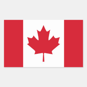 Pegatina Rectangular Bandera canadiense