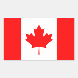 Pegatina Rectangular Bandera canadiense/canadiense