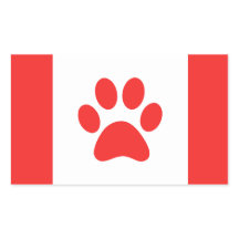 Bandera canadiense de Funny Paw