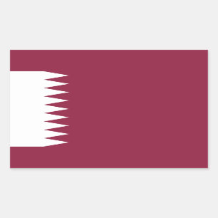 Pegatina Rectangular Bandera catarí, bandera de Qatar