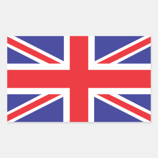 Pegatina Rectangular Bandera clásica de Union Jack British (Reino Unido