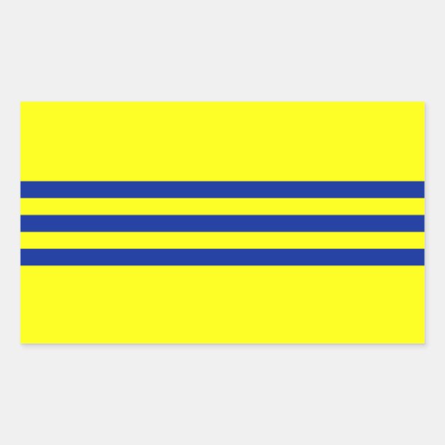 Pegatina Rectangular Bandera cochina (Anverso)