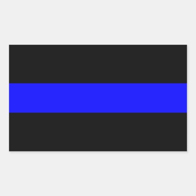 Pegatina Rectangular Bandera conmemorativa de los oficiales de policía  (Anverso)