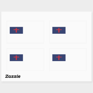 Pegatina Rectangular Bandera cristiana