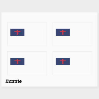 Pegatina Rectangular Bandera cristiana