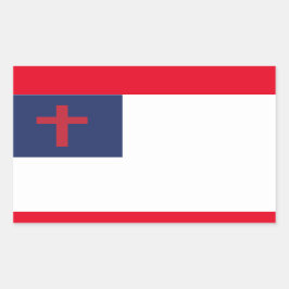 Pegatina Rectangular Bandera cristiana