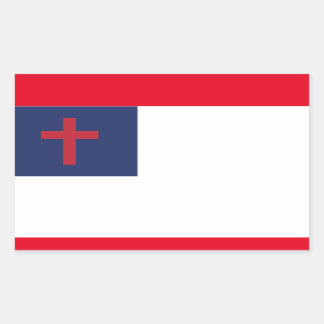 Pegatina Rectangular Bandera cristiana