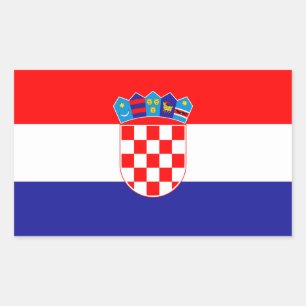 Pegatina Rectangular Bandera croata