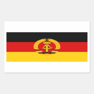 Pegatina Rectangular Bandera DDR