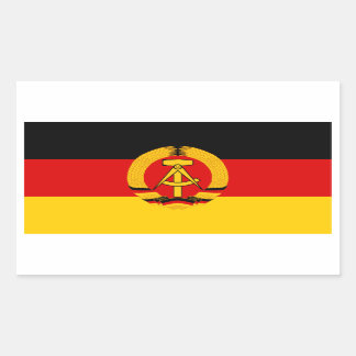 Pegatina Rectangular Bandera DDR