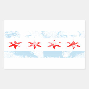 Pegatina Rectangular Bandera de Al Capone Chicago