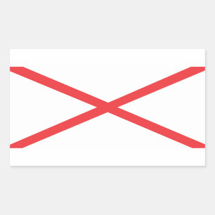 Pegatina Rectangular Bandera de Alabama