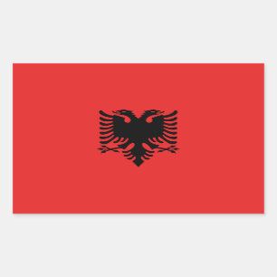 Pegatina Rectangular Bandera de Albania