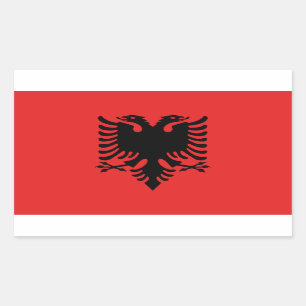 Pegatina Rectangular Bandera de Albania