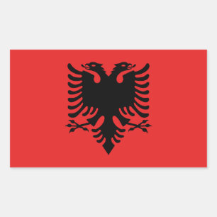 Pegatina Rectangular Bandera de Albania