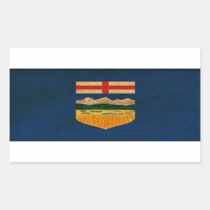 Pegatina Rectangular Bandera de Alberta