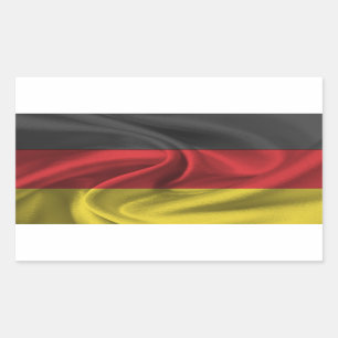 Pegatina Rectangular Bandera de Alemania