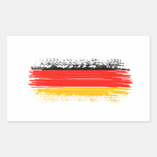 Pegatina Rectangular Bandera de Alemania